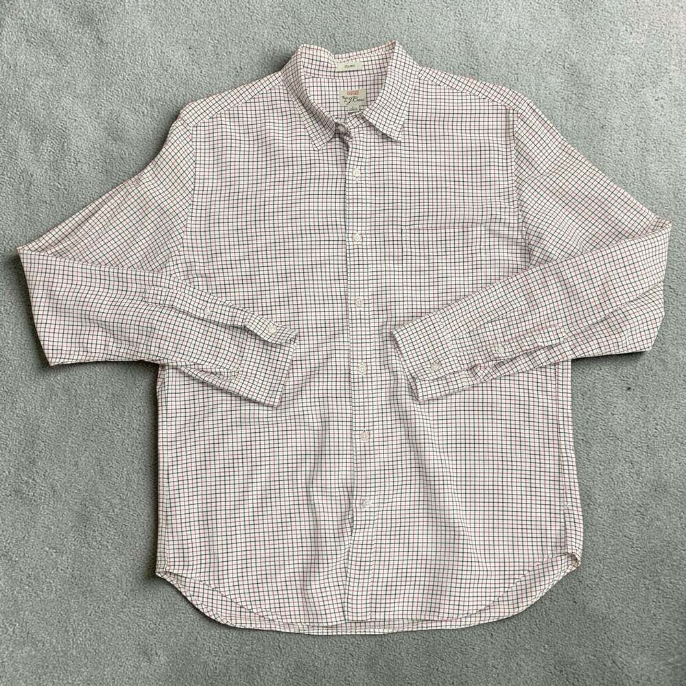 J.Crew Men's Classic Fit All Cotton Oxford Button Down Shirt Size L Checkered